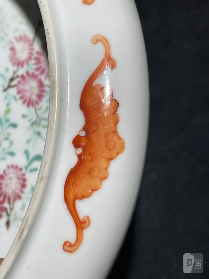 清中期 粉彩花鸟纹笔洗 - 图6